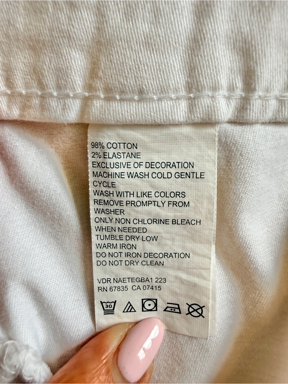 Nautica Women's White Cotton Blend 5” Shorts Pockets Size 8 Summer Vacation - Picture 7 of 7